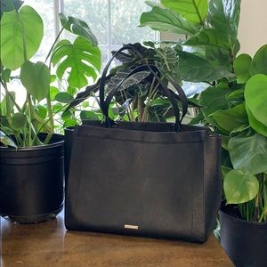 Rebecca Minkoff black leather tote